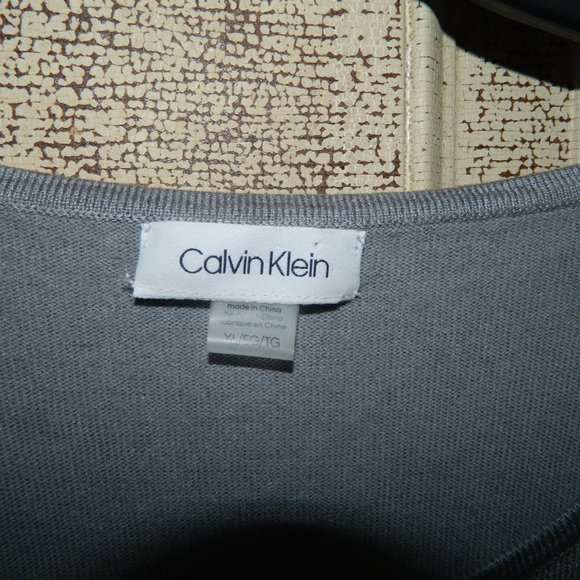 Calvin Klein Knit Sweater Dress Gray Size XL (AA-18) - Picture 3 of 5